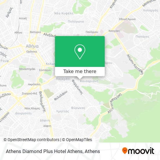 Athens Diamond Plus Hotel Athens map
