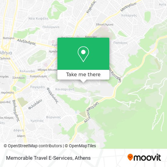 Memorable Travel E-Services map