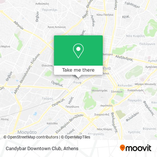 Candybar Downtown Club map