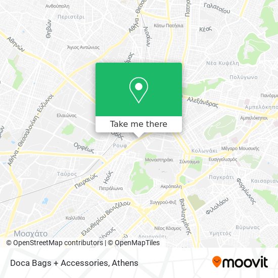 Doca Bags + Accessories map