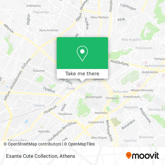 Esante Cute Collection map