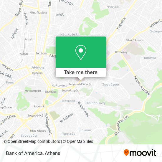 Bank of America map