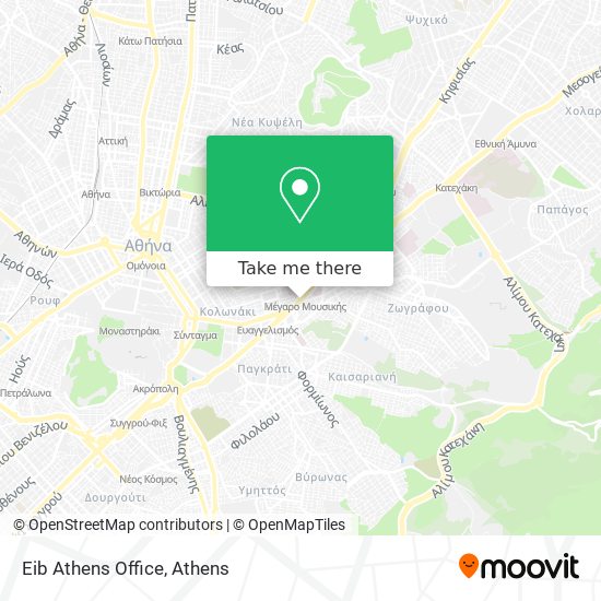 Eib Athens Office map