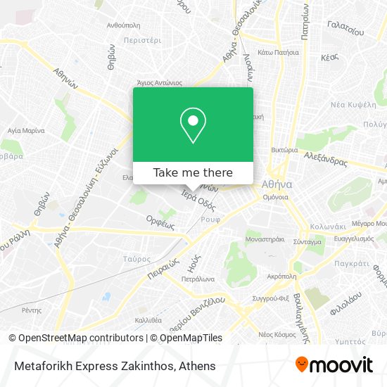 Metaforikh Express Zakinthos map