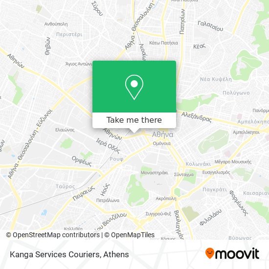 Kanga Services Couriers map