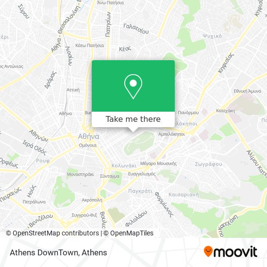 Athens DownTown map