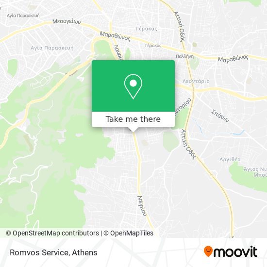 Romvos Service map