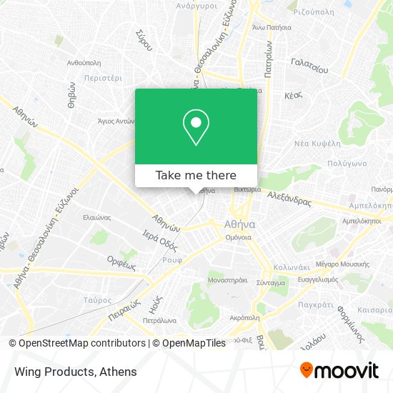 Wing Products map