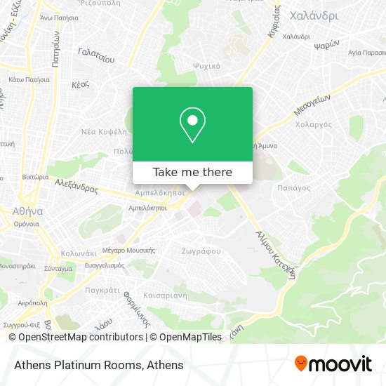 Athens Platinum Rooms map