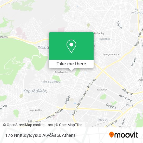 17ο Νηπιαγωγείο Αιγάλεω map