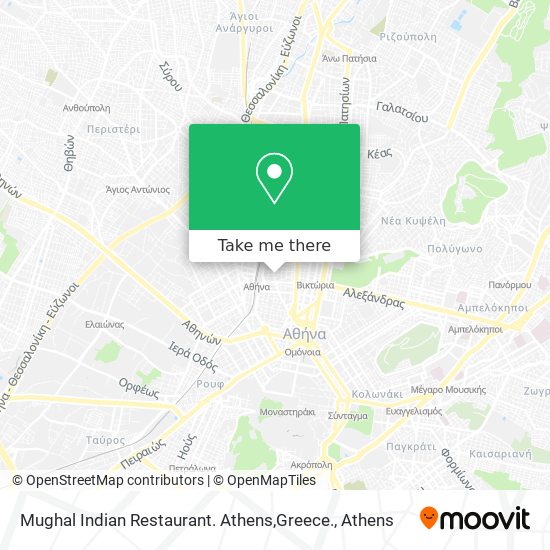 Mughal Indian Restaurant. Athens,Greece. map