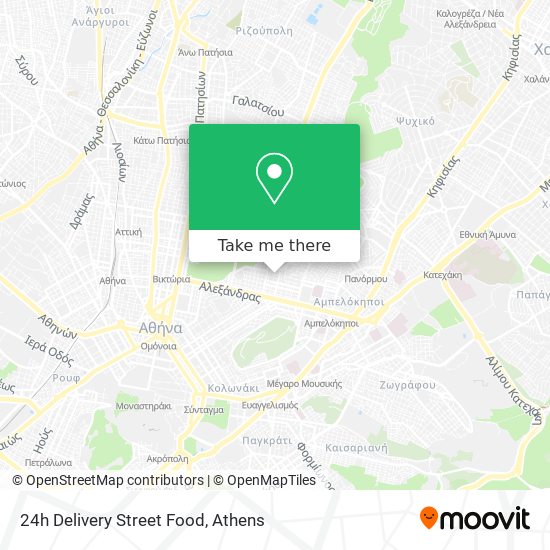 24h Delivery Street Food map