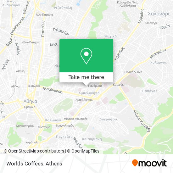 Worlds Coffees map