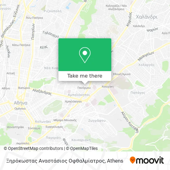 Ξηρόκωστας Αναστάσιος Οφθαλμίατρος map