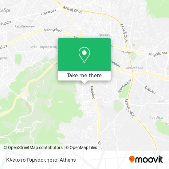 Κλειστο Γυμναστηριο map