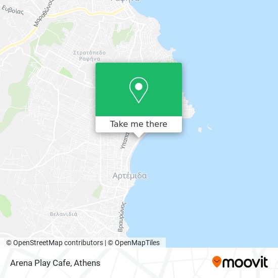 Arena Play Cafe map