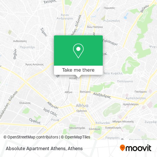 Absolute Apartment Athens map