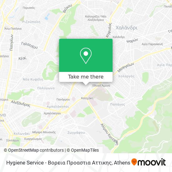 Hygiene Service - Βορεια Προαστια Αττικης map