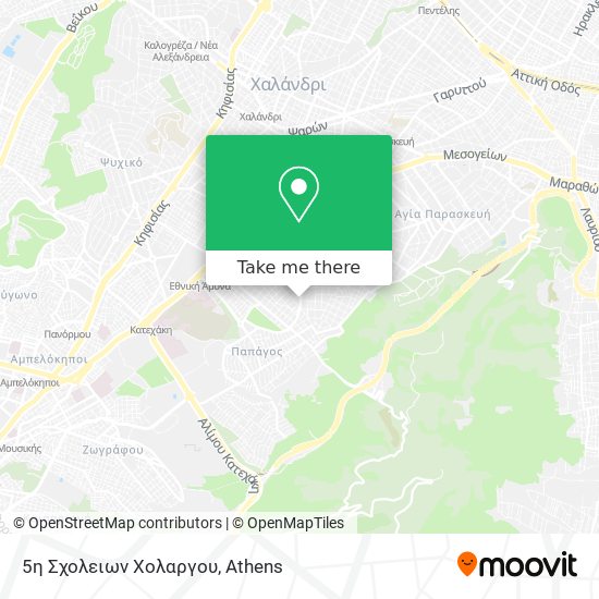5η Σχολειων Χολαργου map