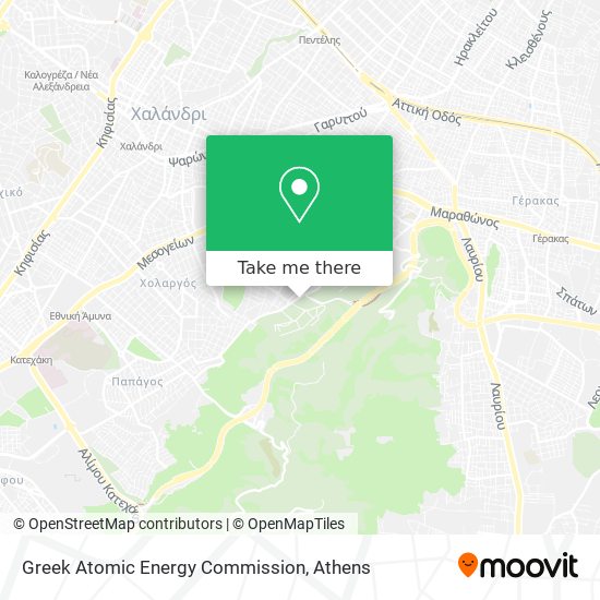 Greek Atomic Energy Commission map