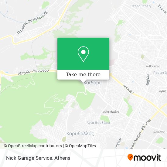 Nick Garage Service map