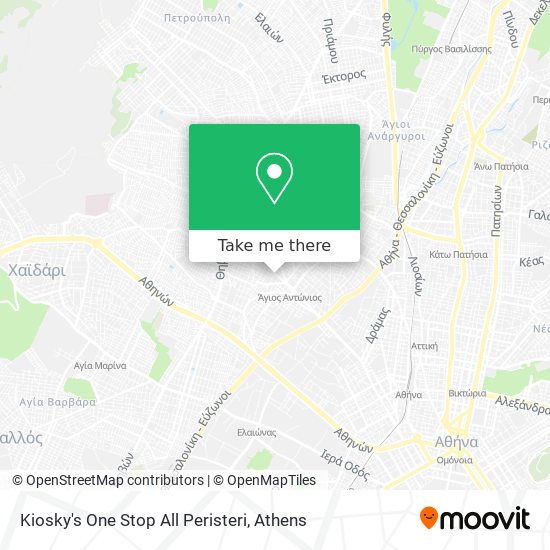 Kiosky's One Stop All Peristeri map