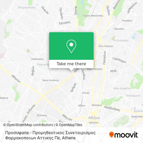 Προσυφαπε - Προμηθευτικος Συνεταιρισμος Φαρμακοποιων Αττικης Πε map