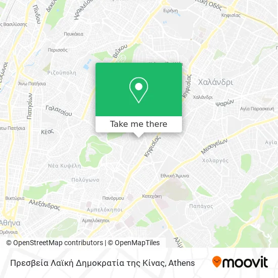 Πρεσβεία Λαϊκή Δημοκρατία της Κίνας map