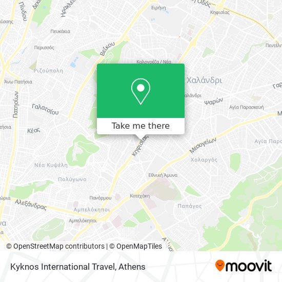 Kyknos International Travel map