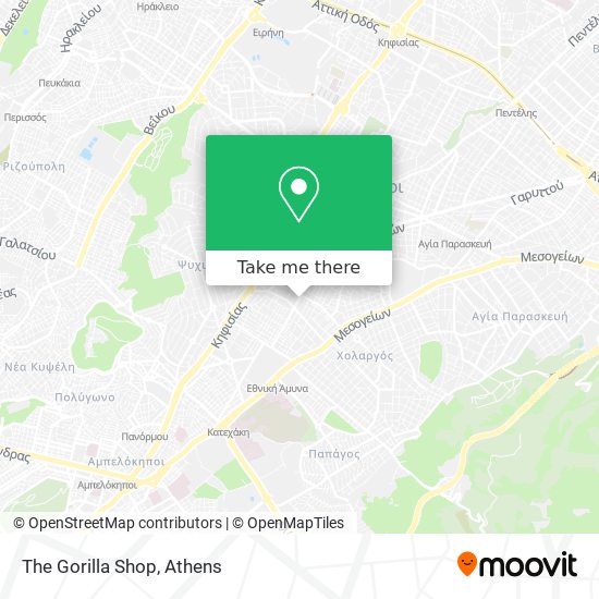 The Gorilla Shop map