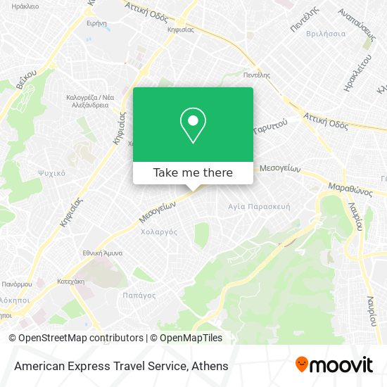 American Express Travel Service map