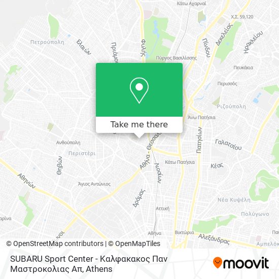 SUBARU Sport Center - Καλφακακος Παν Μαστροκολιας Απ map