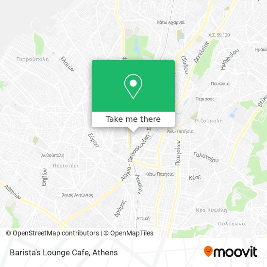 Barista's Lounge Cafe map