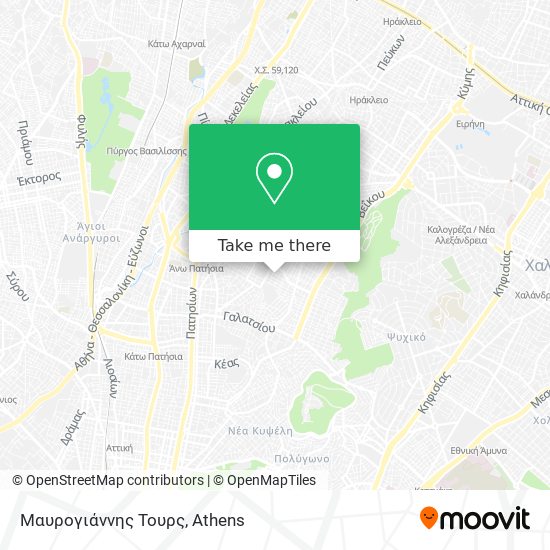 Μαυρογιάννης Τουρς map