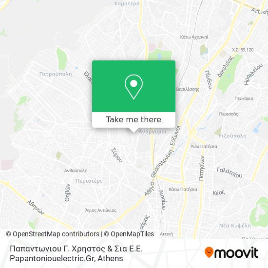 Παπαντωνιου Γ. Χρηστος & Σια Ε.Ε. Papantoniouelectric.Gr map