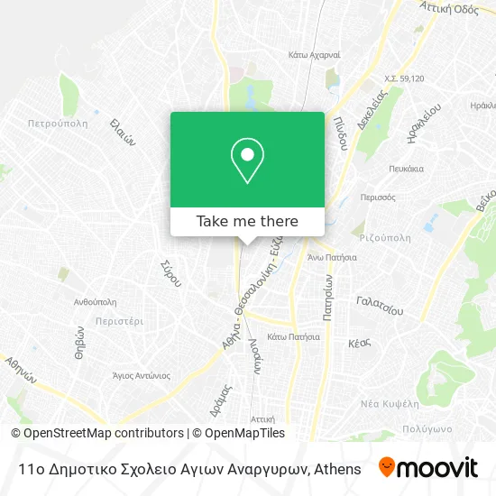 11ο Δημοτικο Σχολειο Αγιων Αναργυρων map
