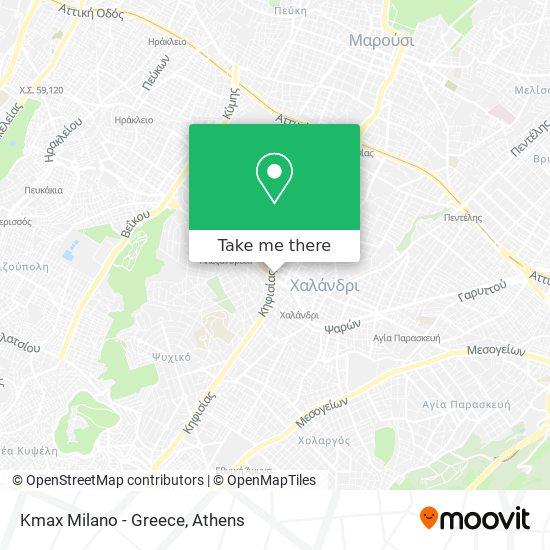 Kmax Milano - Greece map