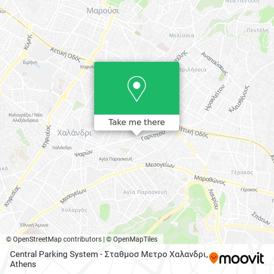 Central Parking System - Σταθμοσ Μετρο Χαλανδρι map