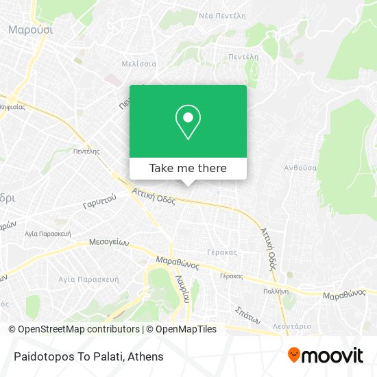 Paidotopos To Palati map