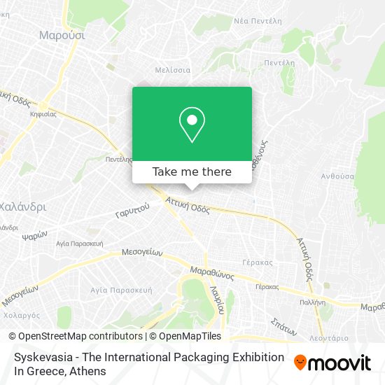 Syskevasia - The International Packaging Exhibition In Greece map