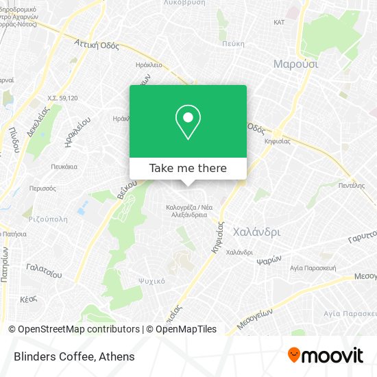 Blinders Coffee map