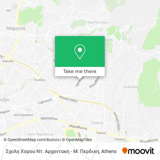 Σχολη Χορου Ντ. Αρχοντακη - Μ. Περδικη map