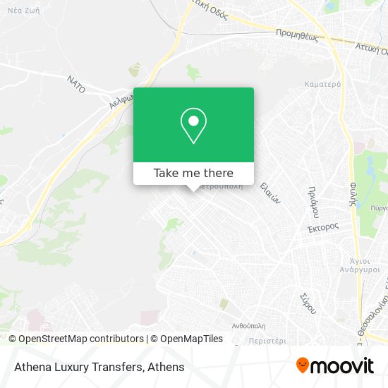 Athena Luxury Transfers map