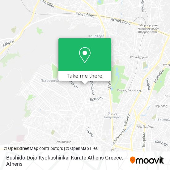 Bushido Dojo Kyokushinkai Karate Athens Greece map
