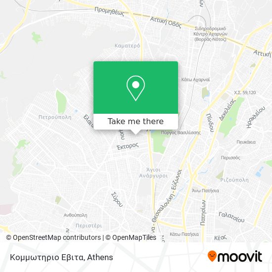 Κομμωτηριο Εβιτα map