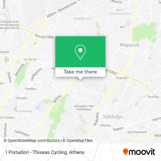 I Pistadori - Thiseas Cycling map