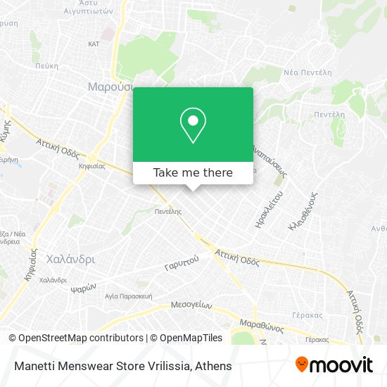 Manetti Menswear Store Vrilissia map