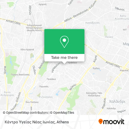 Κέντρο Υγείας Νέας Ιωνίας map
