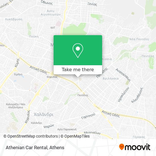 Athenian Car Rental map