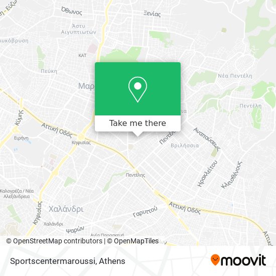 Sportscentermaroussi map